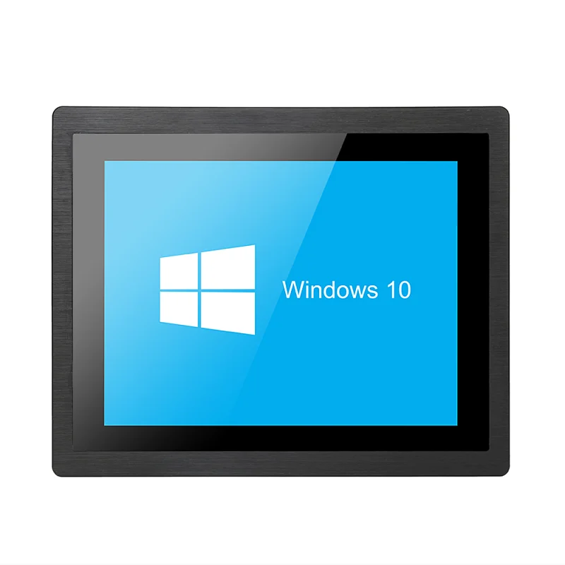 Aluminum Alloy IP65 front waterproof 12.1 inch Capacitive touch screen Industrial panel PC with 2xLAN