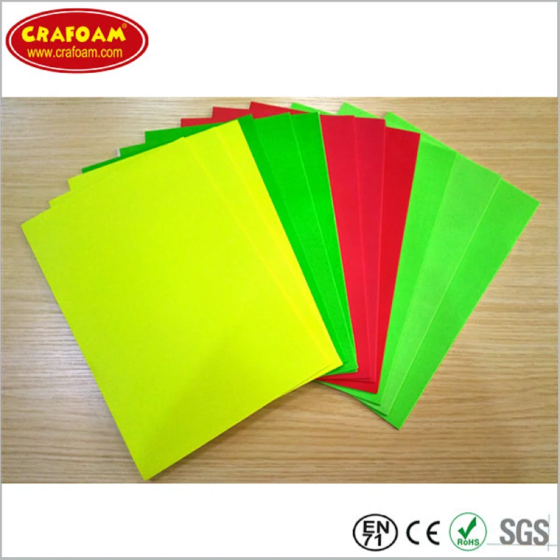 Fluorescence Printed EVA Foam Sheets