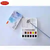 Solid Watercolor Paint Set - 12 colors