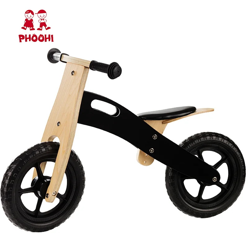 Children outdoor play game wooden kids balance bike without pedals