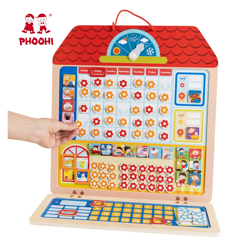 Magnetic Responsibility Behavior Reward Chart Puzzle Wooden Baby Educational Toy For Kids