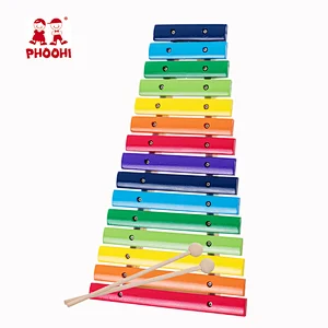 15 tones rainbow children musical toy kids wooden xylophone for toddler 18M+