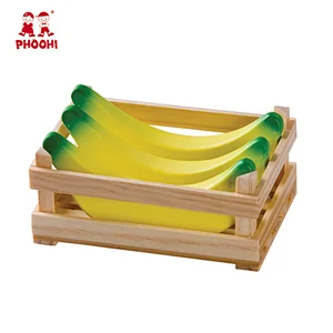 Food play children educational toy kids simulation wooden banana fruit toy