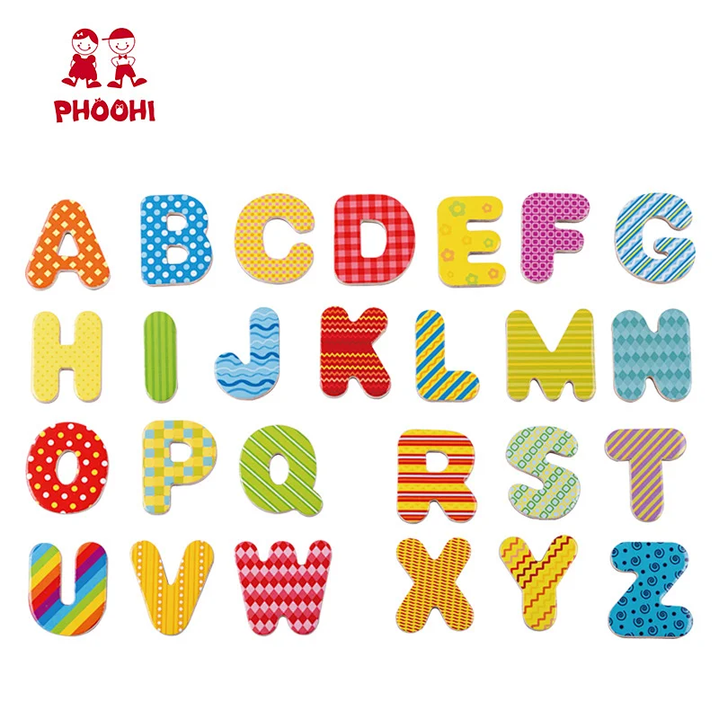 35 pcs baby educational kids abc capital magnetic alphabet letter for children 3+