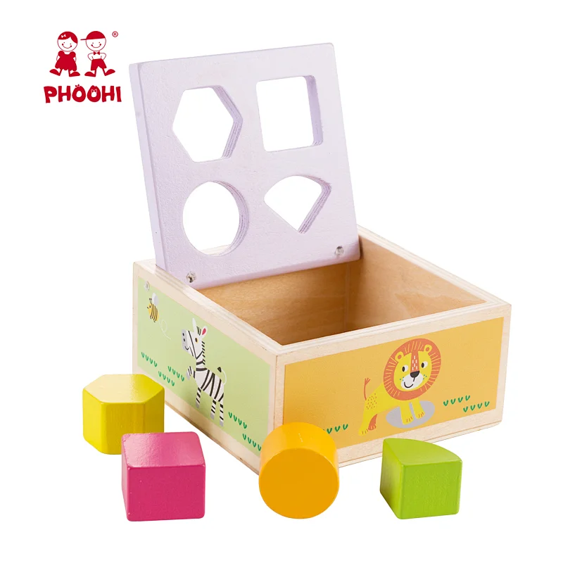 New arrival kids learning play shape sorter wooden children educational toy for baby