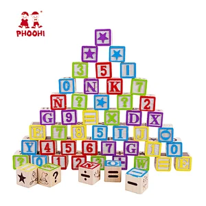 Toddler early learning educational toy kids abc wooden alphabet block for children