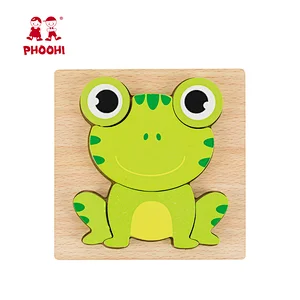 Preschool Children Educational Learning Play Toy Baby Wooden Animal Puzzle For Kids