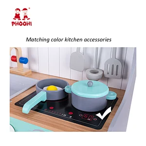 Children kitchen accessories pretend cooking play set toy wooden kids kitchen