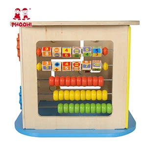 Hot wire bead maze  kids play educational wooden learning toy large activity cube