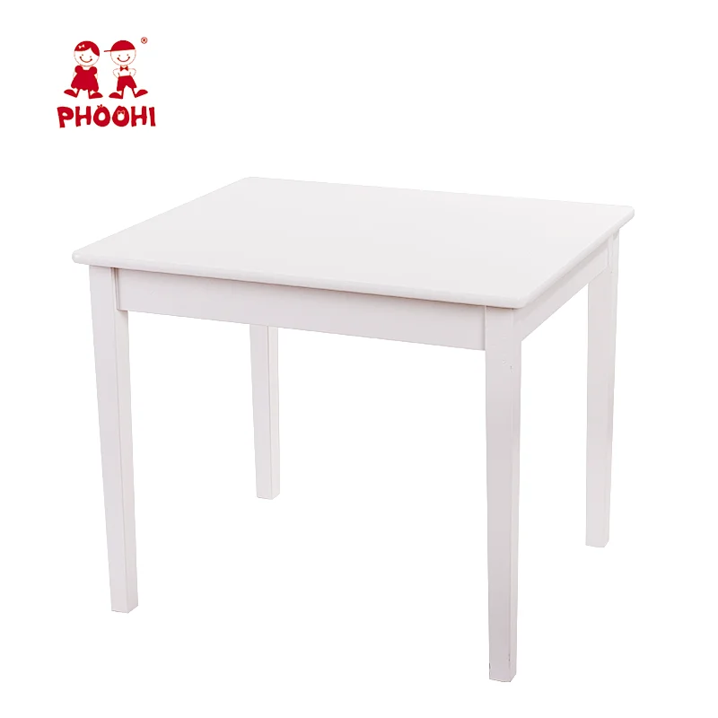 New arrival children school home kindergarten white wooden kids table with chairs