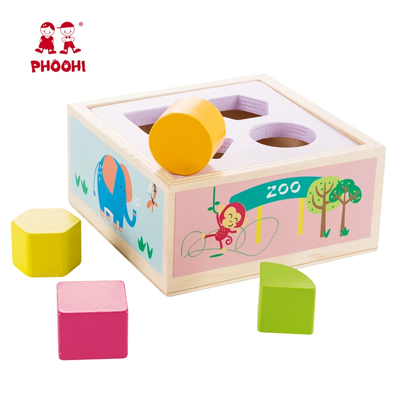 New arrival kids learning play shape sorter wooden children educational toy for baby