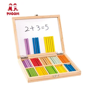 New Children Counting Math Learning Sticks Wooden Educational Montessori Material Toy For Kids 3+