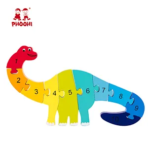 wooden number dinosaur puzzle