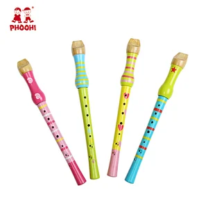 Enlighten baby musical instrument wooden children flute toy for kids 3+