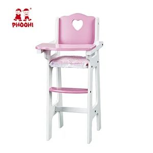 American doll furniture Kids pretend play game toy wooden baby doll high chair for 18 inch doll American girl furniture
