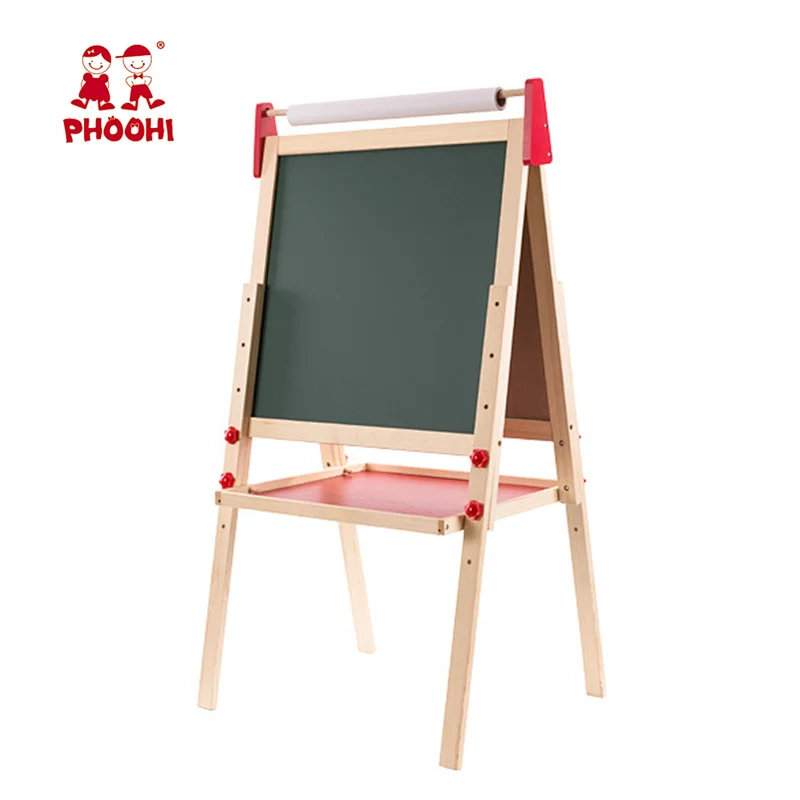 New arrival children drawing board toy double side magnetic wooden kids easel