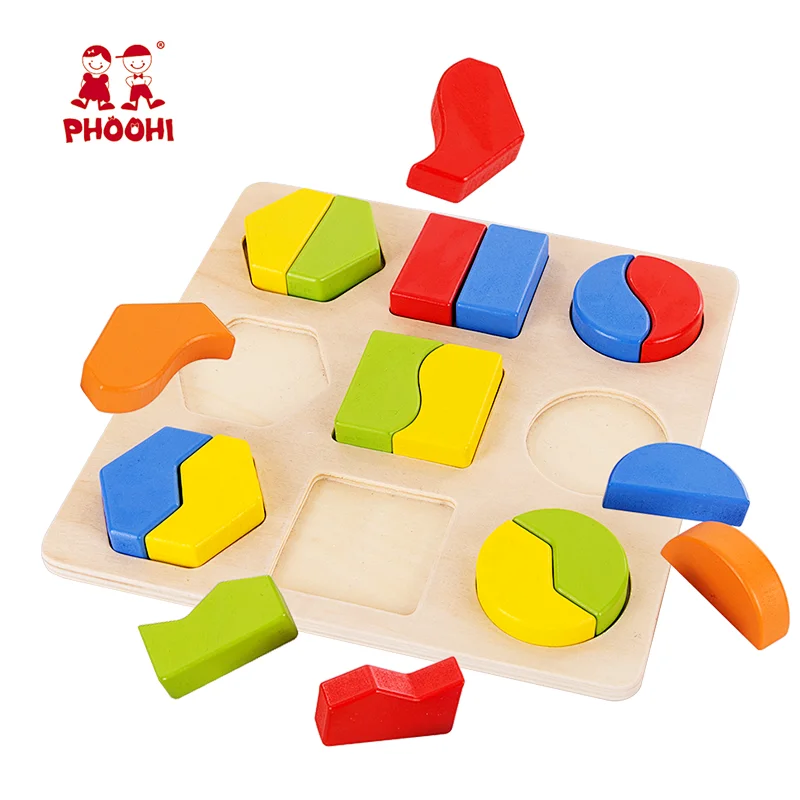 Geometric shape sorting board wooden montessori toddler toy for kids 1 year old
