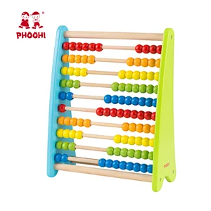 Math Manipulatives Numbers Counting Beads Wooden Children Educational Toy Abacus For Kids