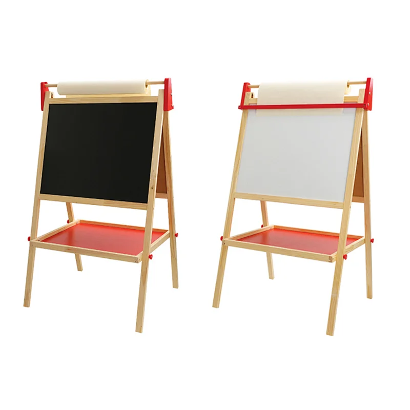 double side art chalkboard wooden magnetic kids easel
