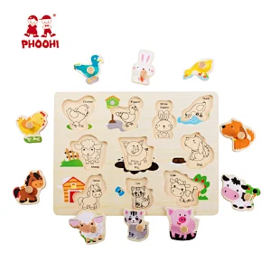 wooden farm animal peg puzzle