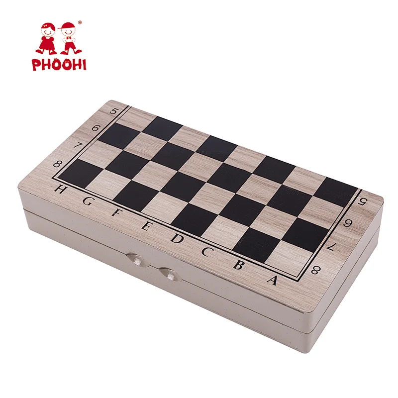 New arrival magnetic foldable international classic board game wooden chess set