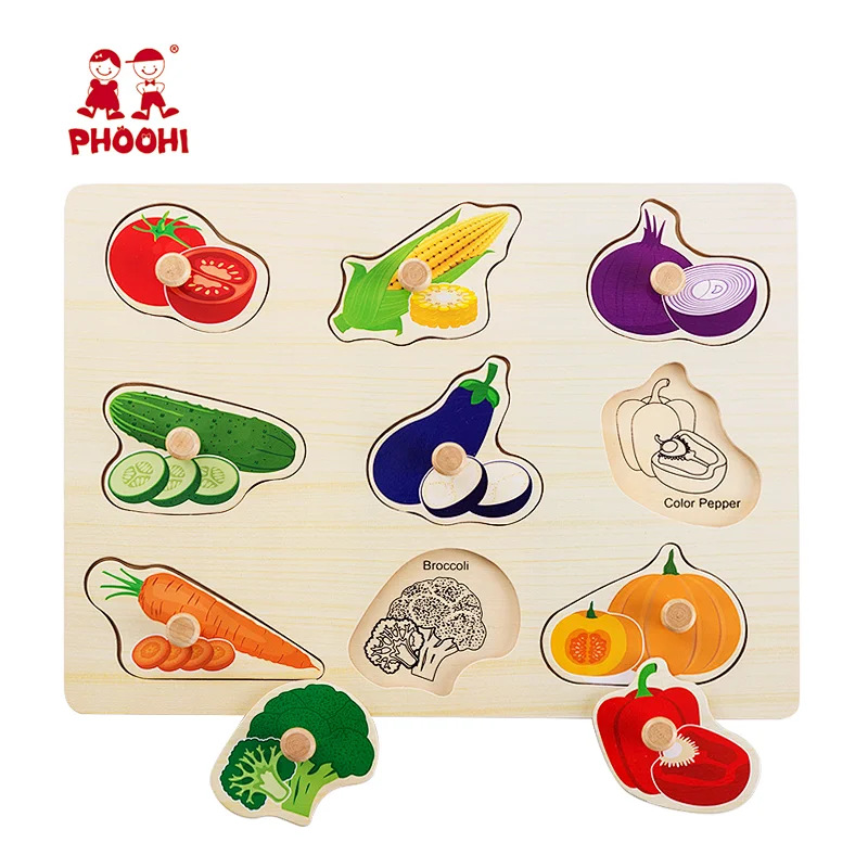 kids educational vegetable peg puzzle