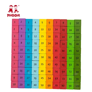 Hot selling children educational play board toy wooden block multiplication table for kids