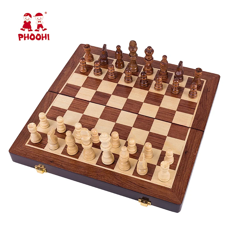 High quality classic educational learning chess board game toy wooden chess