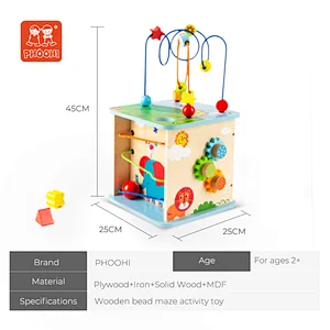 Hot wire bead maze  kids play educational wooden learning toy activity cube sorting cube