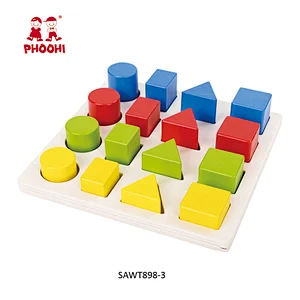 Children shape sorting board blocks kids wooden educational montessori toys for toddlers