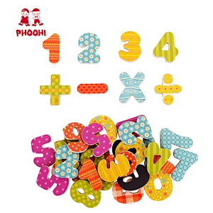 36 pcs children educational learning math symbol wooden magnetic number for kids 3+