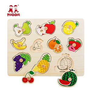 wholesale wooden fruits puzzle board
