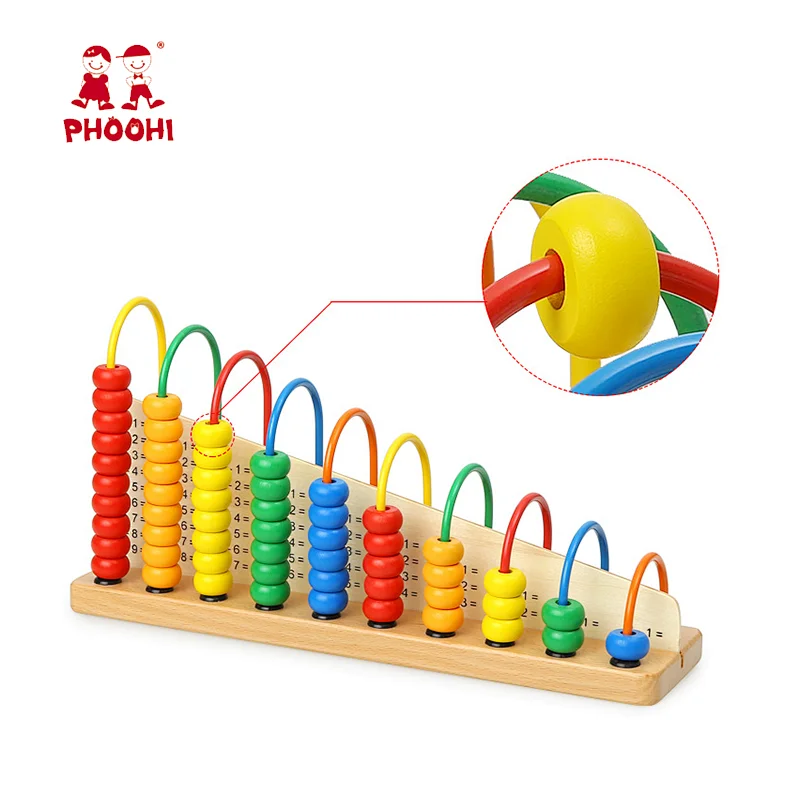 Wooden beads learning number educational kids counting abacus toy for children 3+