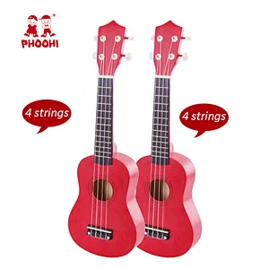 High quality musical instrument toy 21 inch wooden kids ukulele for children 3+