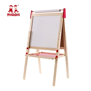 New arrival children drawing board toy double side magnetic wooden kids easel