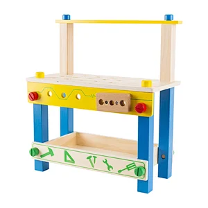 Baby Educational Role Play Garden Tool Children Wooden Workbench Toy For Kids 3+