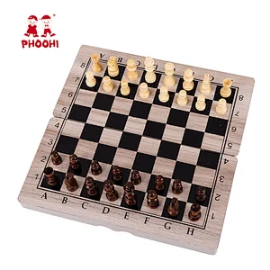 New arrival magnetic foldable international classic board game wooden chess set