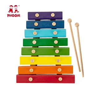 Kids 8 tones musical instrument toy wooden baby xylophone for children 18M+