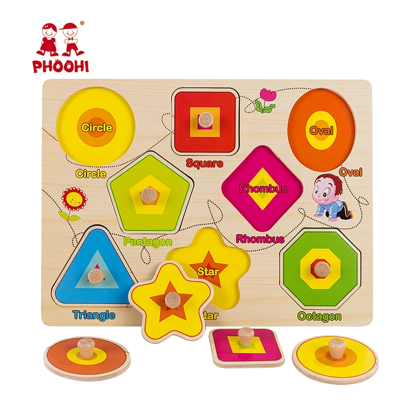 wooden shape peg puzzle