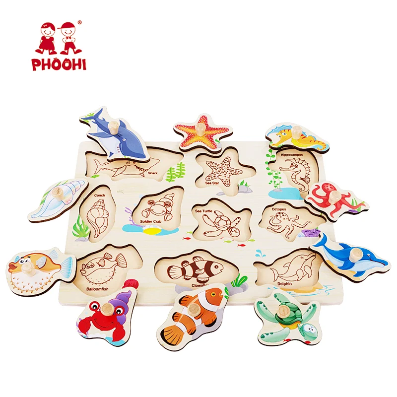 Sea Animals Peg Puzzle