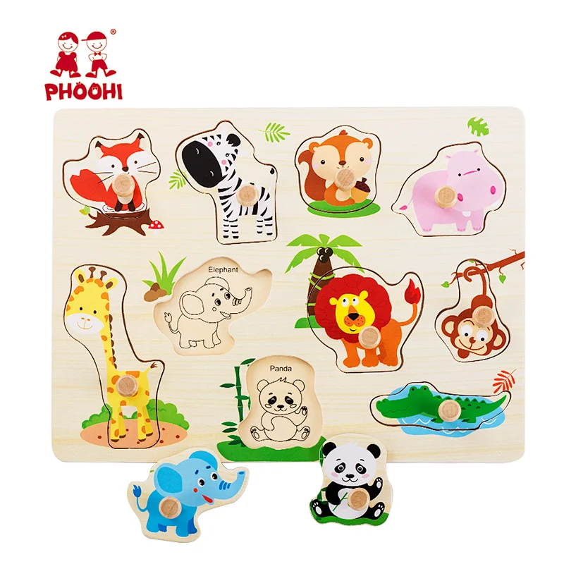 forest animals peg puzzle