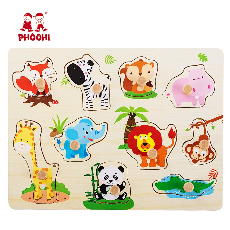 wholesale wild animal theme peg puzzle