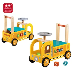 2021 New multifunction ride on truck toy educational learning activity children wooden baby walker toy for kids