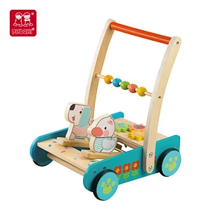 2021 New animal Pet Baby Push Walker educational learning children wooden dog and duck toy for kids