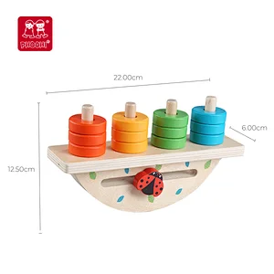 2021 New  stacker blocks baby children educational wooden  balance toy for kids