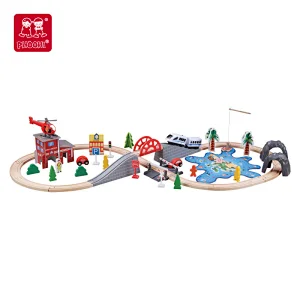 wooden train set
