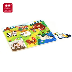 kids cartoon animal peg puzzle