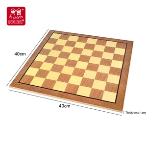 thick wooden chess board