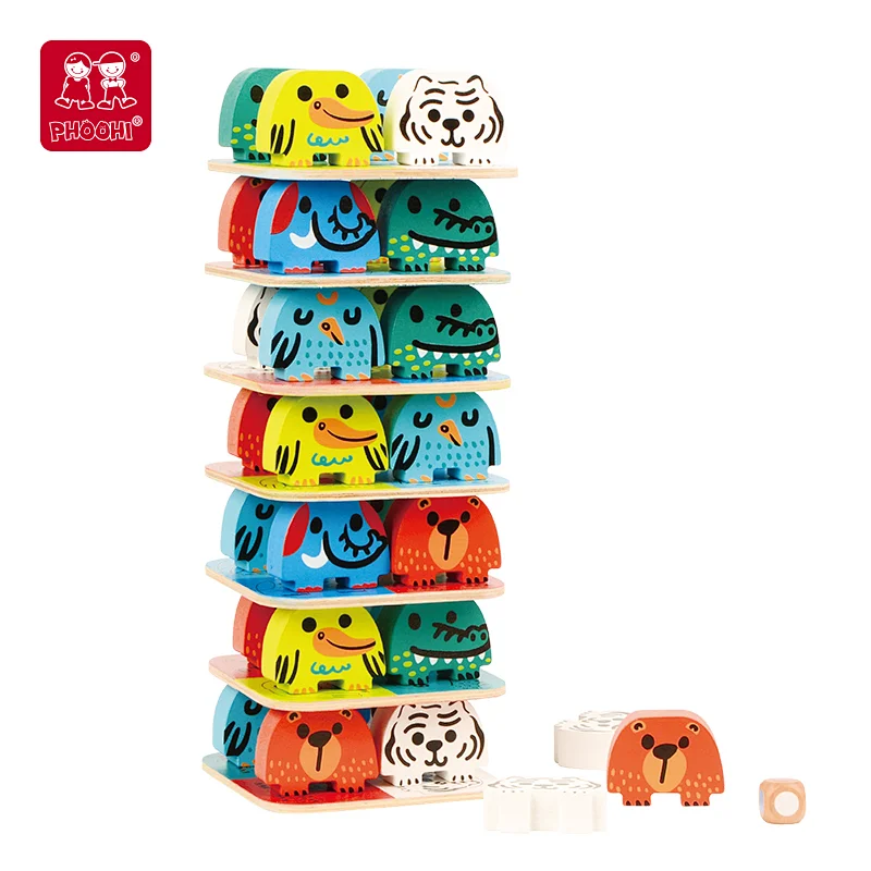 wooden stacking animal