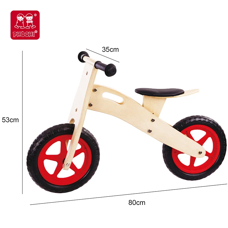 wooden balance bike